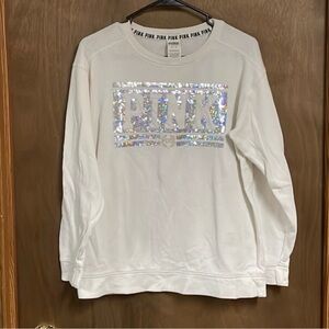 Victorias Secret Pink Bling Crewneck Sweatshirt Extra Small